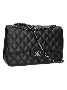 Chanel Maxi Quilted 30 Lambskin Double Flap Chain Shoulder Bag